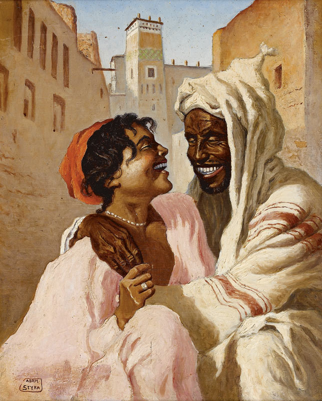 Laughing Couple by Adam Styka